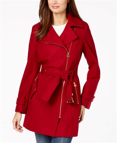 asymmetrical michael kors coat|macy's asymmetrical wool coat.